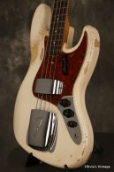 1962 Fender Jazz Bass OLYMPIC WHITE!!! SLAB BOARD!!! 3-knob