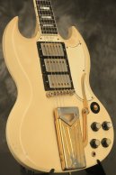 1961 Gibson Les Paul/SG Custom WHITE with Sideways Vibrola 