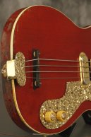 1959 Premier Multivox Scroll Bass E741 Ruby Red Mahogany/Brazilian Rosewood NECK