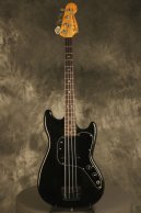 1978 Fender Musicmaster Bass Black w/AERO 4-pole pickup + Black tailpiece