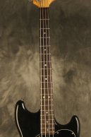 1978 Fender Musicmaster Bass Black w/AERO 4-pole pickup + Black tailpiece