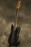 1978 Fender Musicmaster Bass Black w/AERO 4-pole pickup + Black tailpiece