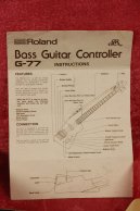 1980's Roland G-77 guitar synthesizer BASS Guitar Controller for GR-77